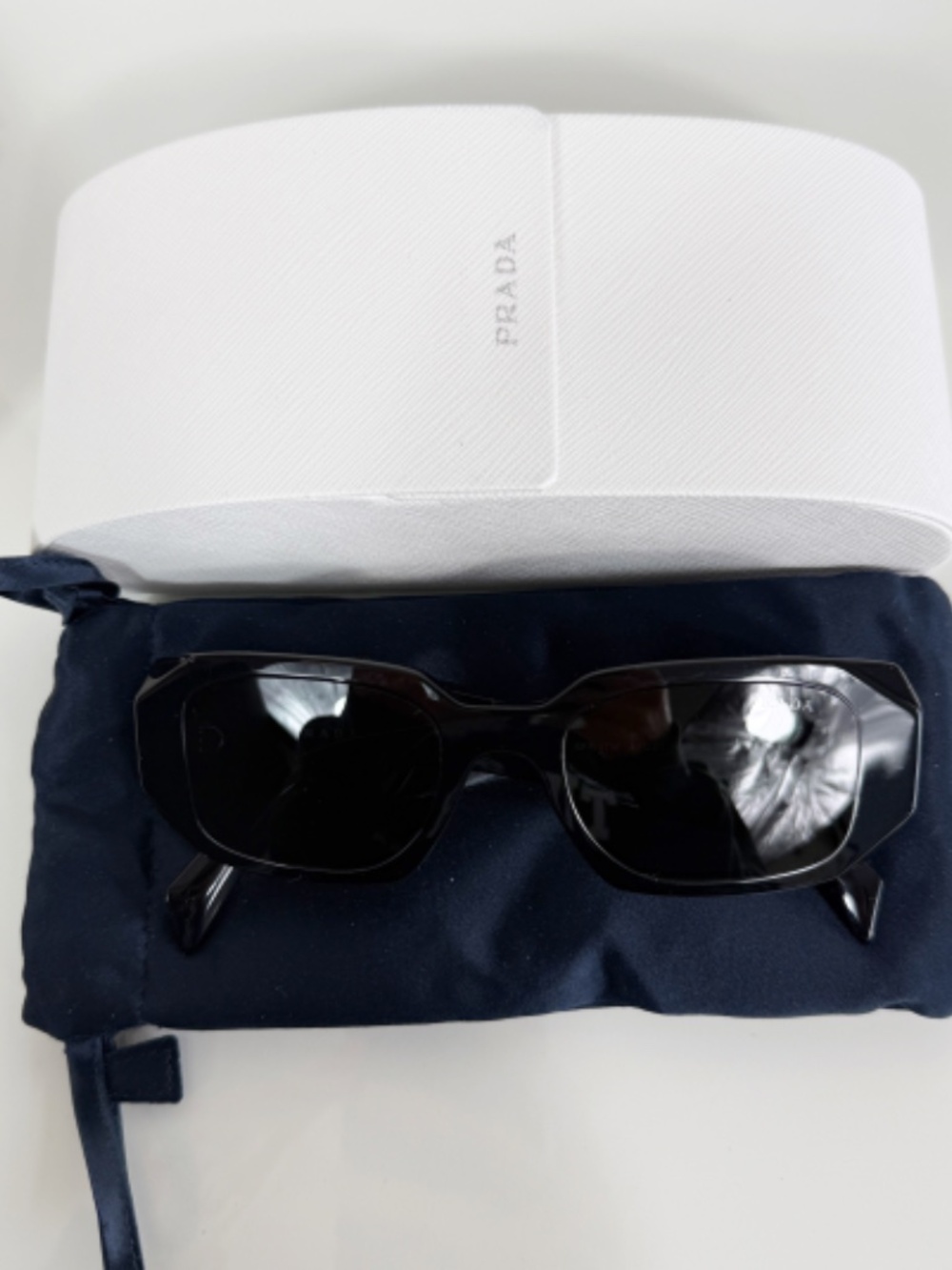 Prada PR 17WS 1AB5SO Black Dark Grey Lens Sunglasses - Picture 5 of 13